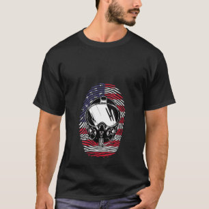 Frauen, die Fahne der US-Luftwaffe-Pilot T-Shirt