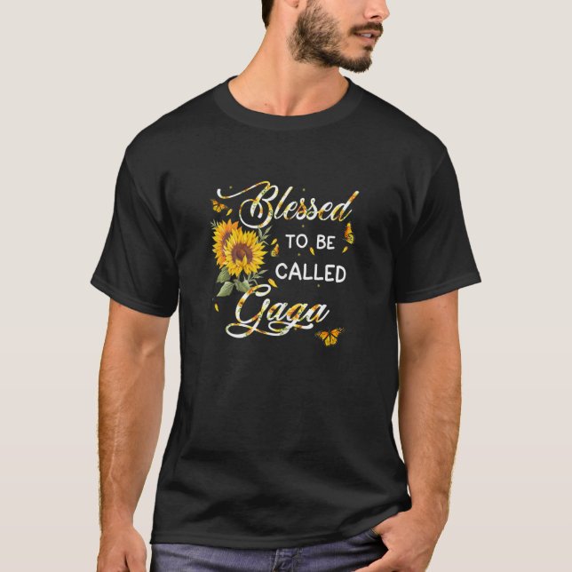 Frauen, die gesegnet werden, als Gaga Sonnenblumen T-Shirt (Vorderseite)