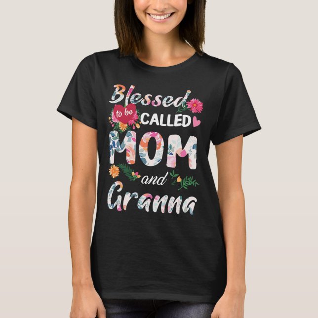 Frauen, die gesegnet werden, als Mama und Granna-G T-Shirt (Vorderseite)