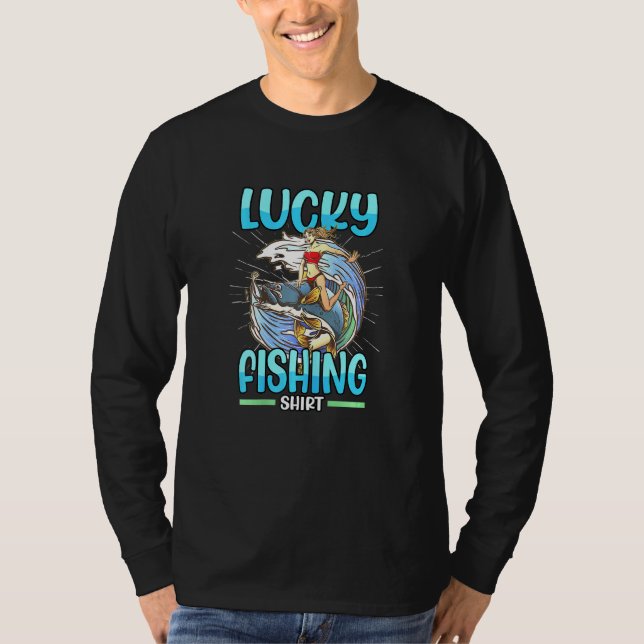 Frauen, die Glück haben, Fischfang T-Shirt (Vorderseite)