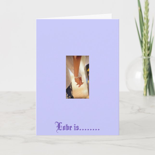Frauen, die Händchen halten, Liebe ist........ Karte (Vorderseite)