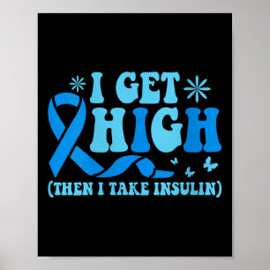 Frauen, die hoch werden, dann nehme ich Insulin-V- Poster