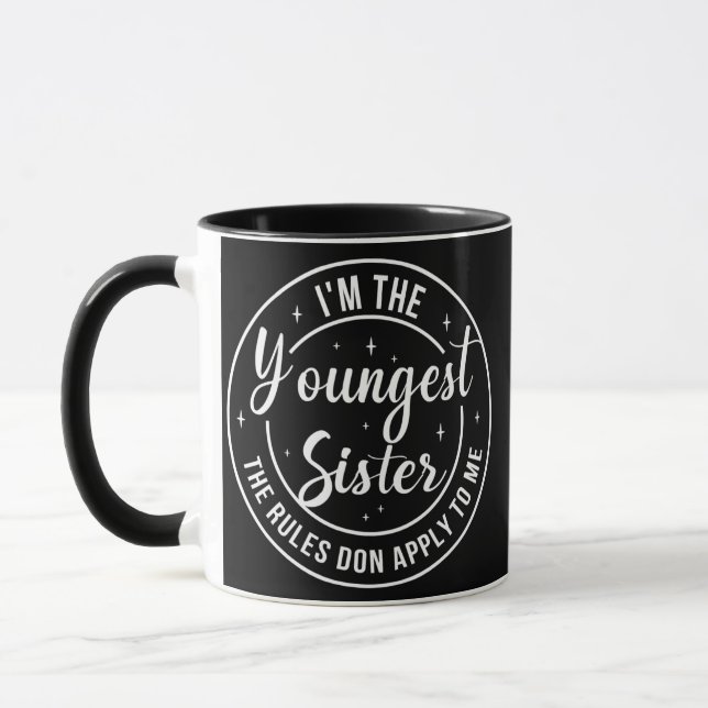 Frauen, die ich bin die jüngste Schwester Regeln g Tasse (Links)