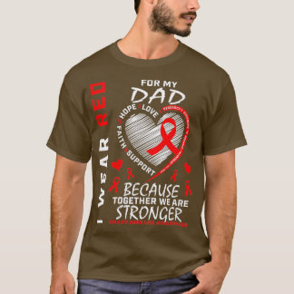 Frauen, die ich für meinen Vater rot trage Herzerk T-Shirt