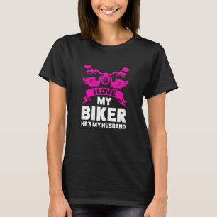 Frauen, die ich Liebe mein Fahrrad, er ist mein Mo T-Shirt
