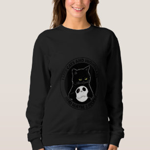 Frauen, die ich mag Katzen und Albtraum und vielle Sweatshirt