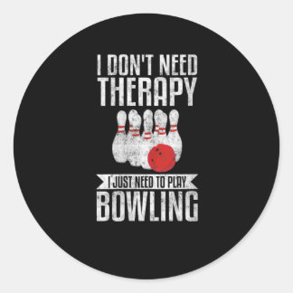 Frauen, die ich nur spielen muss Bowling Funny Bow Runder Aufkleber