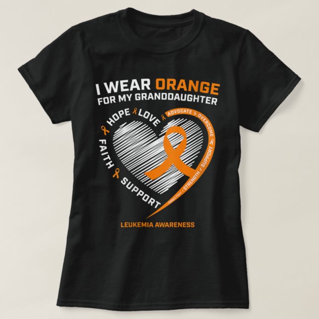 Frauen, die ich Orange für meine Enkeltochter Leuk T-Shirt (Design vorne)