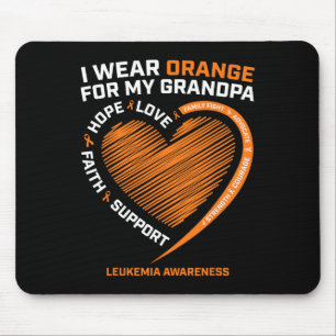 Frauen, die ich Orange für meine Opa Leukämie Awar Mousepad