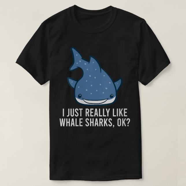 Frauen, die ich wirklich mag, Niedlich mit Walhaie T-Shirt (Design vorne)