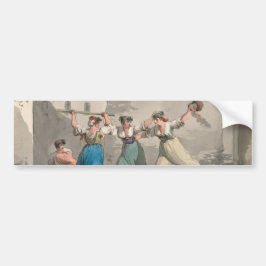 Frauen, die in Rom, Italien kämpfen (historische S Autoaufkleber
