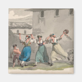 Frauen, die in Rom, Italien kämpfen (historische S Magnet