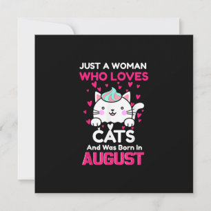 Frauen, die Katzen Lieben haben und im August Gebo Einladung