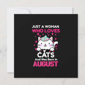 Frauen, die Katzen Lieben haben und im August Gebo Einladung
