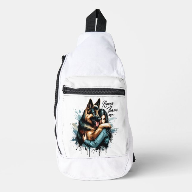 Frauen, die mich nie Verlassen haben, umarmen deut Crossbody Bag (Vorderseite)