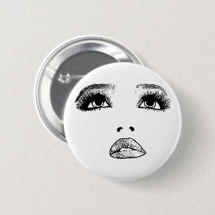 Frauen, die nach oben suchen, Makeup Schönheit Kun Button