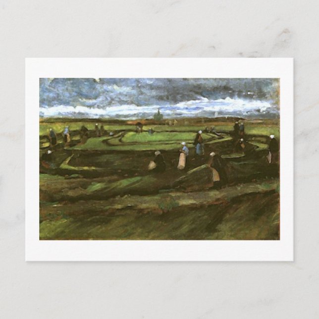 Frauen, die Nets in den Dünen von Van Gogh Kunst w Postkarte (Vorderseite)