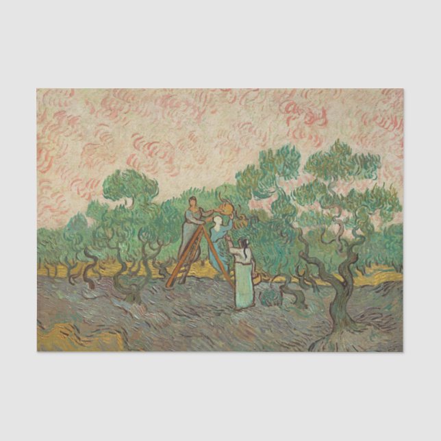 Frauen, die Oliven picken, Van Gogh Seidenpapier (Vorderseite)