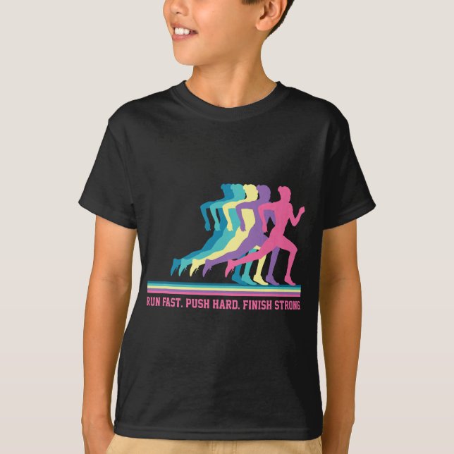 Frauen, die Track & Field Runner Motivierend tr T-Shirt (Vorderseite)