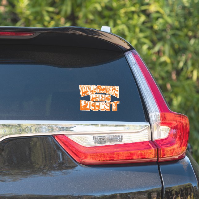Frauen, die Vinyl Sticker- Orange jagen Aufkleber (Auto Seite)