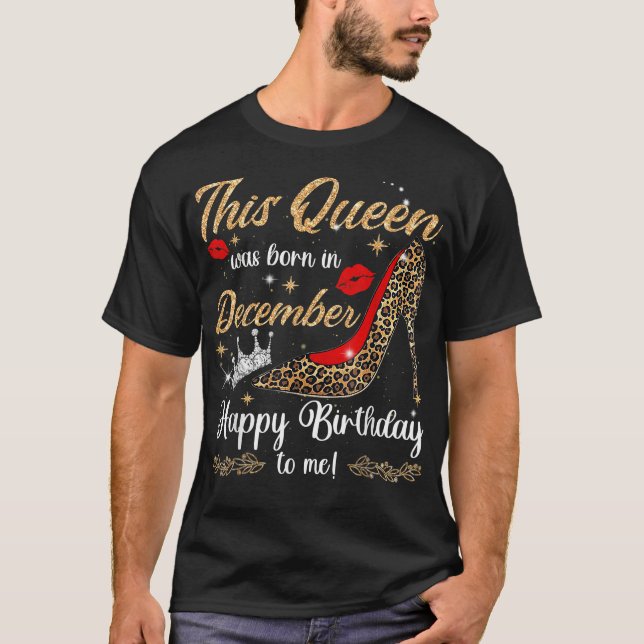 Frauen Diese Königin war Geboren im Dezember glück T-Shirt (Vorderseite)