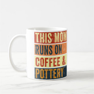 Frauen Diese Mutter Läuft Auf Kaffee Und Töpferton Kaffeetasse