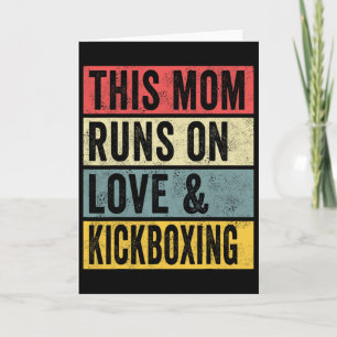 Frauen Diese Mutter läuft auf Liebe und Kickboxen Karte