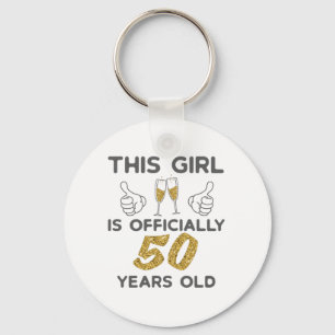 Frauen dieses Mädchen offiziell 50 Jahre 50. Gebu Schlüsselanhänger