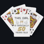 Frauen dieses Mädchen offiziell 50 Jahre 50. Gebur Spielkarten<br><div class="desc">Frauen dieses Mädchen ist offiziell 50 Jahre alt 50. Geburtstag Geschenk. Geburtstagsgeschenk für eine 50-jährige Mama oder Ehefrau zum 50. Geburtstag</div>