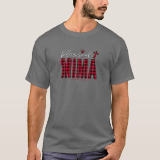Frauen dieses segne Omi Weihnachtsleopard Karierte T-Shirt