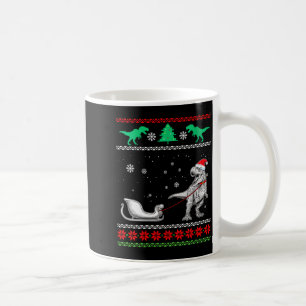 Frauen Dinosaurier Schlitten Frohe Weihnachten Häs Kaffeetasse