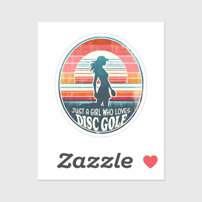 Frauen Disc Golf - Frisbee Golf Female Aufkleber (Blatt)