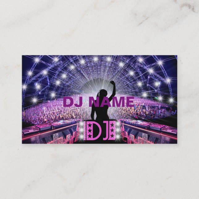 Frauen DJ-Visitenkarte Visitenkarte (Vorderseite)
