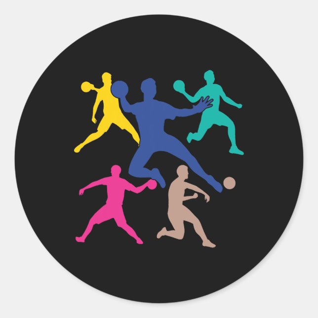 Frauen dodgeball Player für Männer Gaga Ball dodge Runder Aufkleber (Vorderseite)