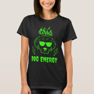 Frauen Dog Energy Grafik T-Shirt - Trendiger Neon-