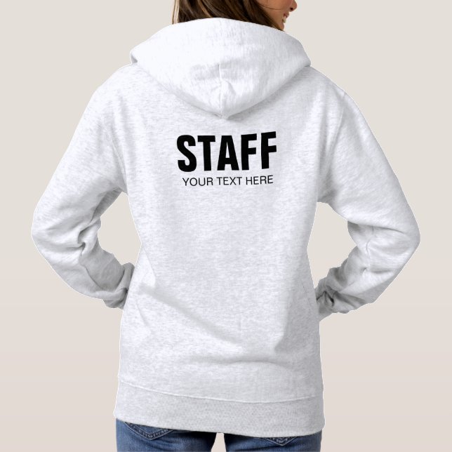 Frauen Doppelseitige Hoodies Ash Gray Staff (Rückseite)