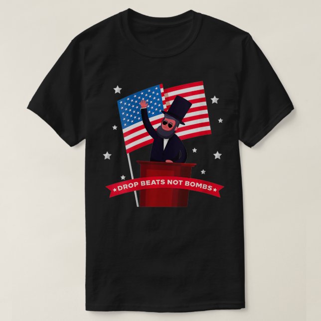 Frauen Drop schlägt nicht Bomben VNeck T-Shirt (Design vorne)