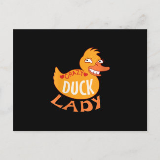 Frauen Duck Lady Geschenk Duckling und Ducky Ankündigungspostkarte