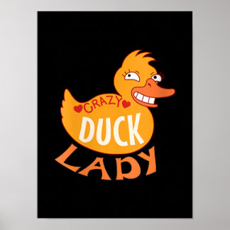 Frauen Duck Lady Geschenk Duckling und Ducky Poster