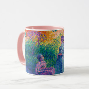 FRAUEN DURCH DIE KURZE MALERIE TASSE