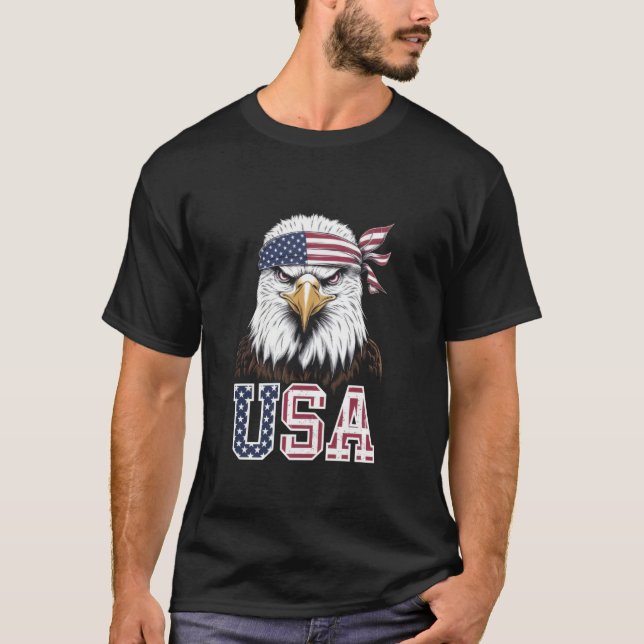 Frauen Eagle Kids American Men Flag Patriotic USA  T-Shirt (Vorderseite)