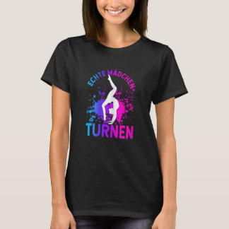 Frauen Echt Mädchen Turnen Turnhalle Sportverein T-Shirt