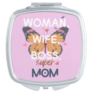 Frauen, Ehefrau, Chef, super Mom Taschenspiegel
