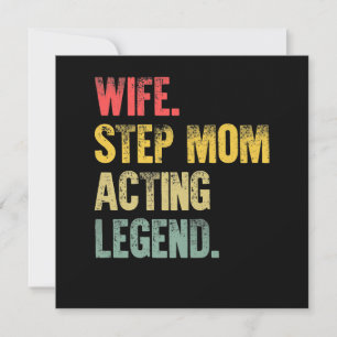 Frauen Ehefrau Stiefmutter Acting Legende Premium Dankeskarte