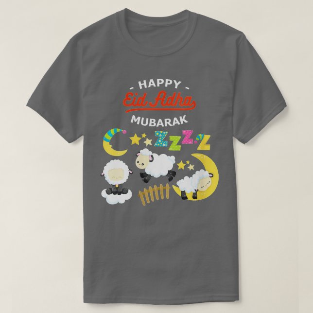 Frauen Eid Al Adha Eid Mubarak Happy Eid Day Musli T-Shirt (Design vorne)