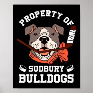 Frauen Eigentum von Sudbury Bulldogge Spaß Poster