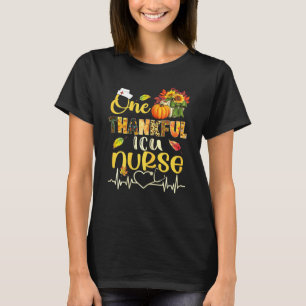 Frauen ein dankbares Icu Nurse Pumpkin Stethoscope T-Shirt