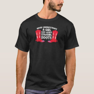 Frauen ein Mädchen, das Cowgirl-Stiefel Linedance T-Shirt