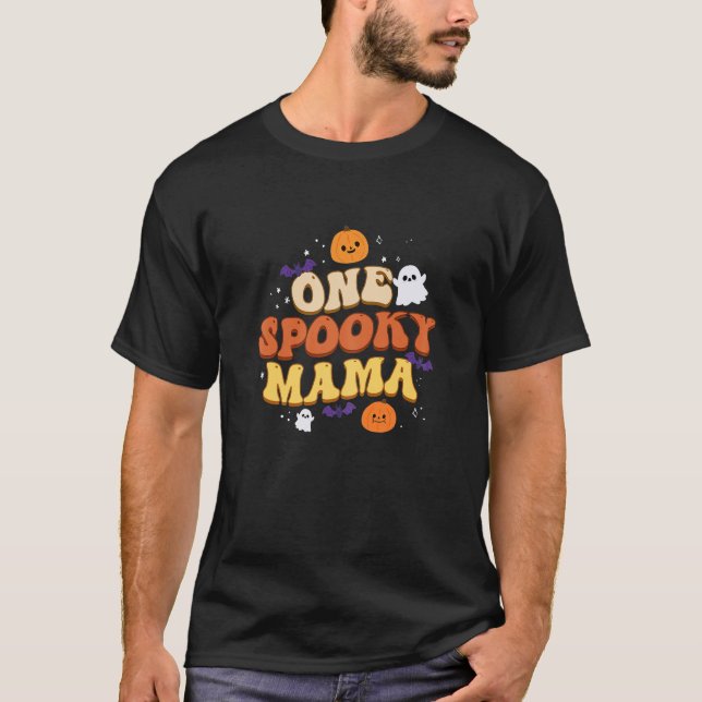 Frauen eine Spooky Mama Mama Boo Halloween Niedlic T-Shirt (Vorderseite)