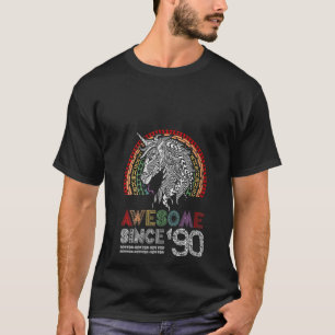 Frauen Einhorn 30. Geburtstag Regenbogen 1990 30 J T-Shirt